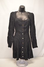 NWT Reformation Long Sleeve  Black Indira Dress Size 0