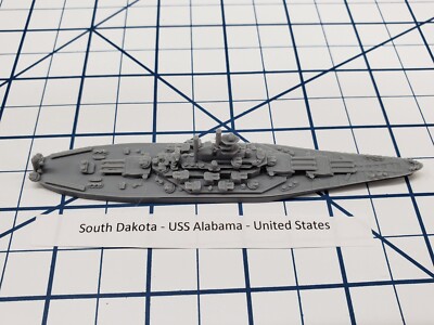 Battleship - Alabama - US Navy - Wargaming - Axis and Allies - Naval Miniature