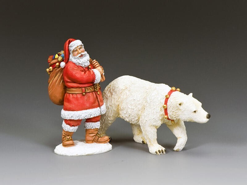 King & Country XM021 Santa figurine rare en métal peint à la main 1:30
