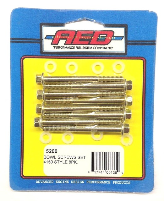 AED 5200 Holley 4150 Carburetor Bowl Screw Set5/16" hex headw/ gaskets 2½" eBay