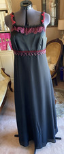 Edwardian-style Upcycled Empire Waist Dress w/ Beading Downton Titanic Costume 8
