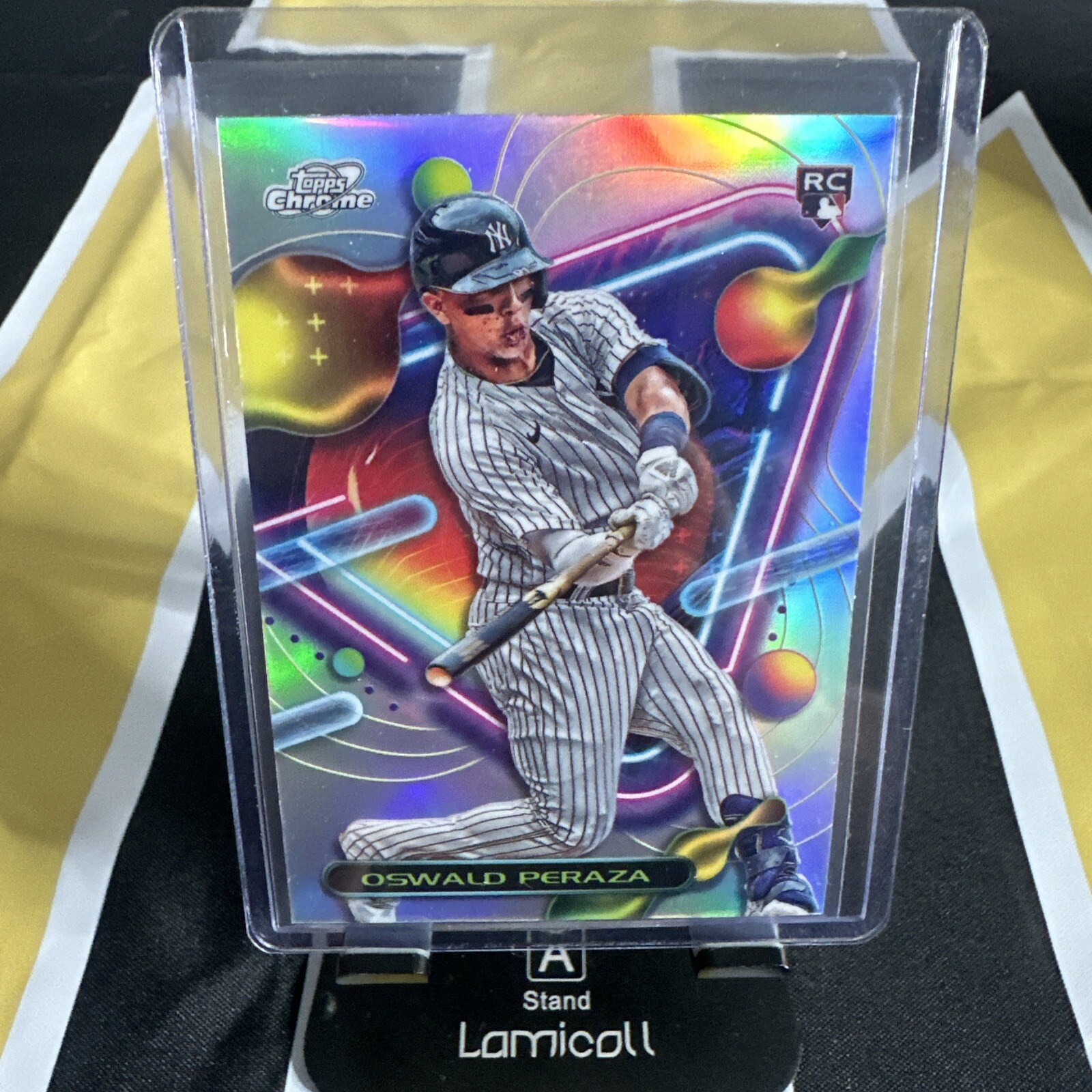 2023 Topps Cosmic Chrome - #84 Oswald Peraza Rookie Refractor YANKEES