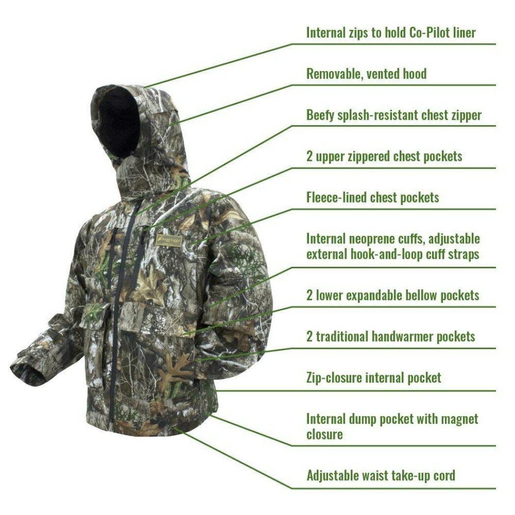 Frogg Toggs PF6316158 Mens Pilot II Guide Waterproof Rain Jacket Small