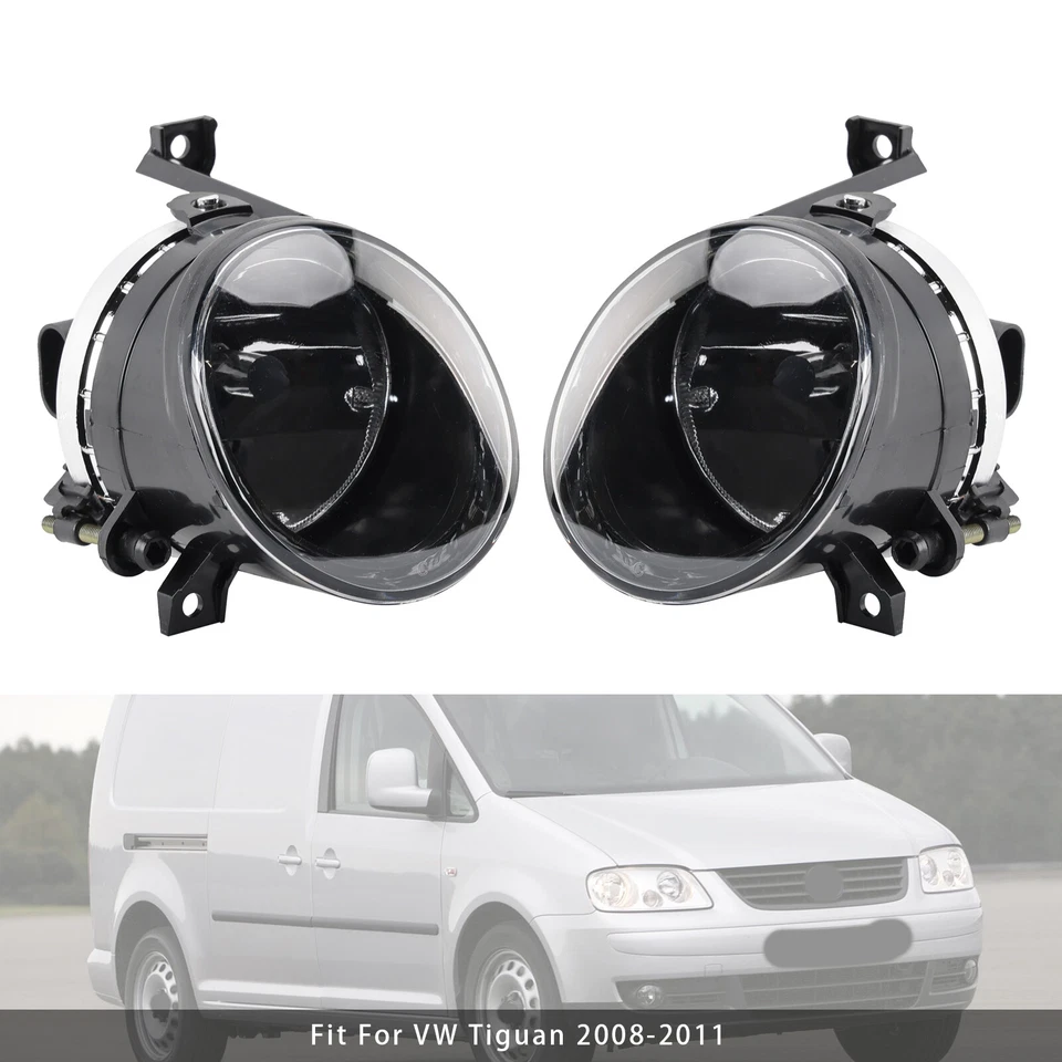 Pair Front Fog Light  For Volkswagen Polo 2010-2014 Tiguan 2008-2011 - Image 3 of 4