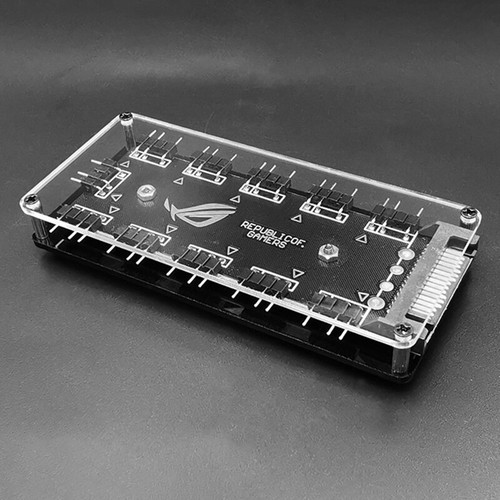 PC Cooler Fan ARGB HUB 5V 3 Pin Light HUB Adapter SATA Power ARGB Fan Splitter-w - Photo 11/12