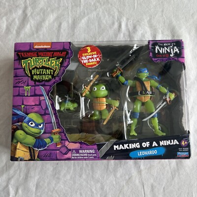 New PLAYMATES TMNT MUTANT MAYHEM MAKING OF A NINJA LEONARDO TARGET EXCLUSIVE!