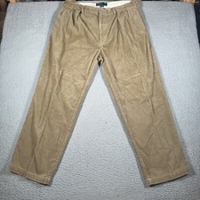 Vintage Polo Ralph Lauren Andrew Pant Corduroy Men's 40x30 Beige Pleated