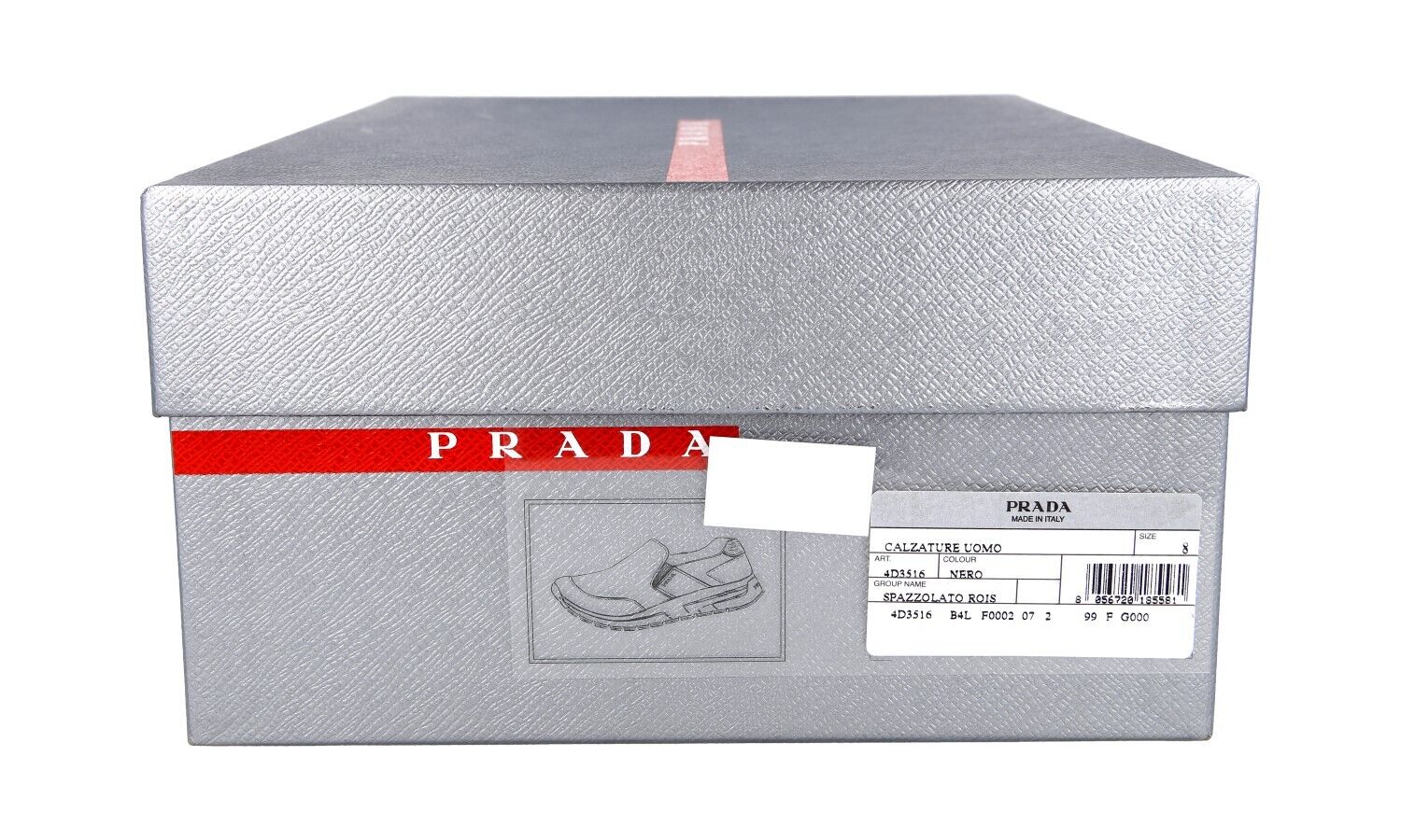 LUXURY PRADA PRAX 01 SNEAKERS SHOES 4D3516 BLACK LEATHER NEW US 9 