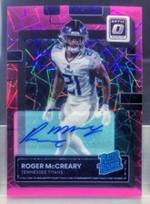 Roger McCreary Titans RC Donruss Optic Pink Velocity Auto Ultra Rare SSP /50 🔥