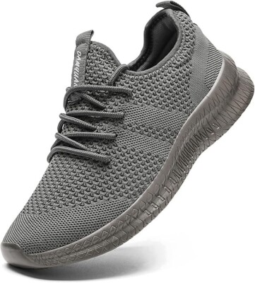 FUJEAK Herren Sportschuhe Größe 41 Leicht Atmungsaktiv Slip-On Sneaker Freizeit