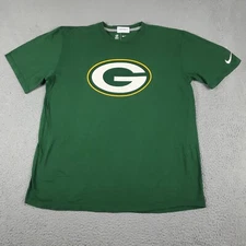 Nike Green Bay Packers T Shirt Mens XL Green Football NFL Short Sleeve