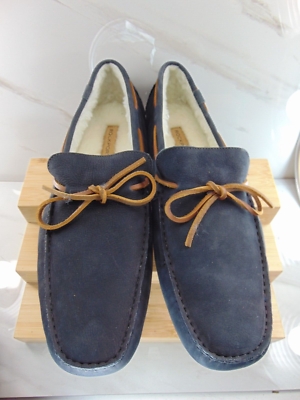 Rockport Mens Rhyder Tie Slipper Blue Shoes (NWT) Rockport Rhyder Tie Slipper Moccasin Driver NAVY Suede  main image 4