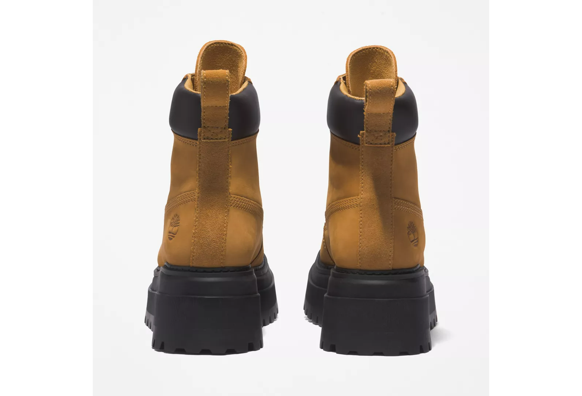 Timberland Sky 6-Inch Lace Up Wheat Nubuck Leather Platform