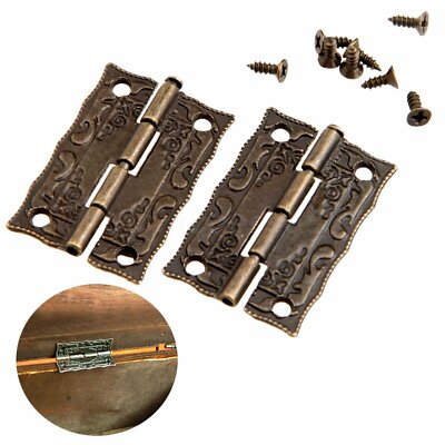 Vintage Präge Scharniere Holzmöbel Schmuckschatulle Brust Hardware Scharnier