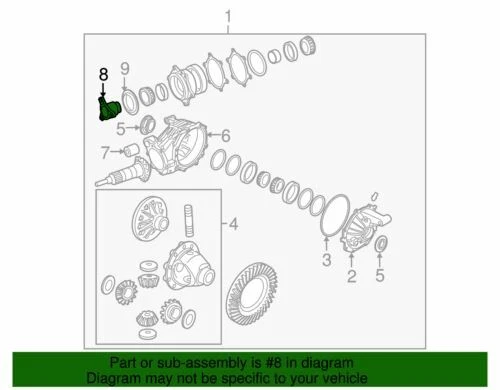 Sello de piñón diferencial genuino GM 2005-2008 Saturn Cadillac Sky STS 19179933 Foto 2 de 2