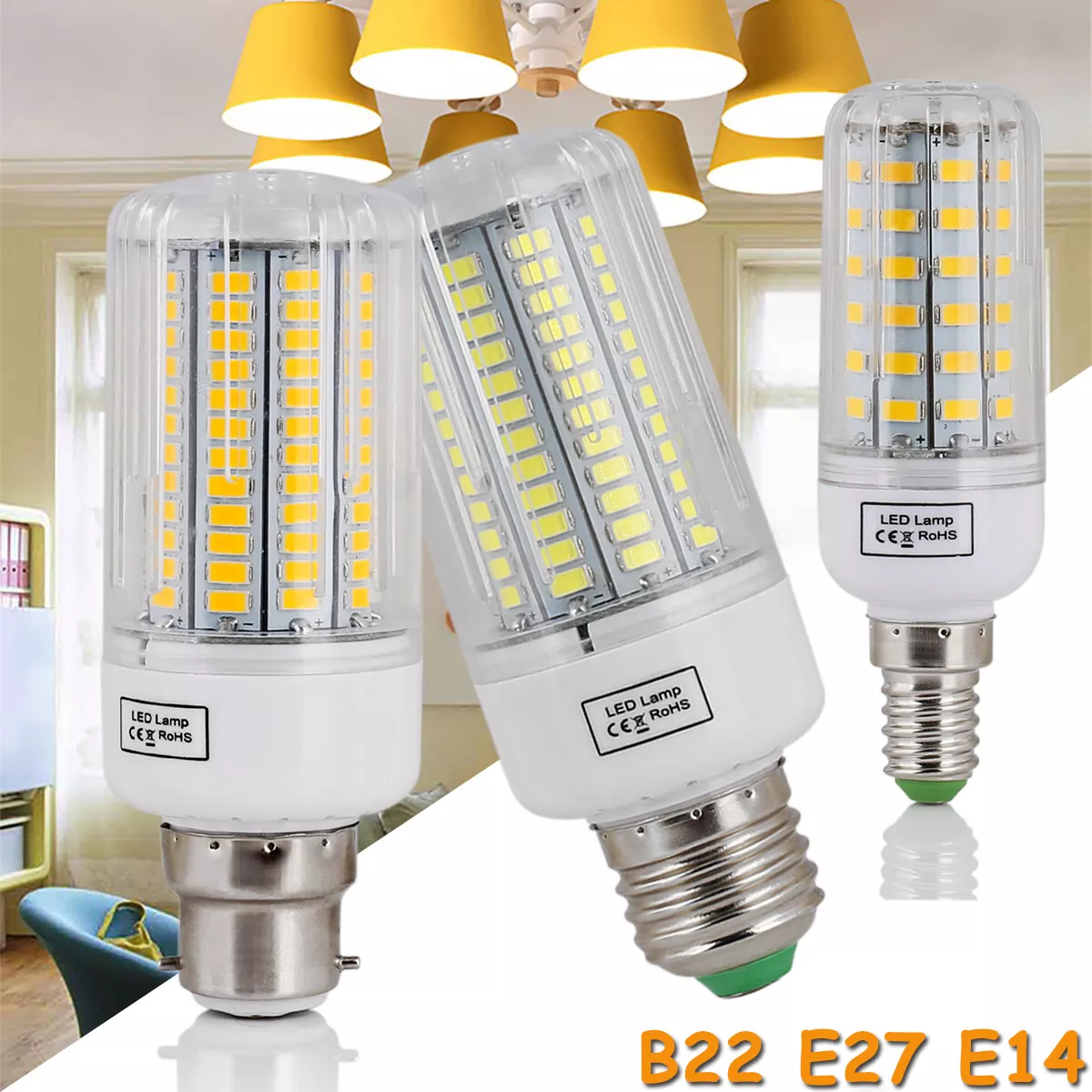 25W-150W Corn Light Bulb B22 E27 Base Ultra Bright White Lamp 230V | eBay