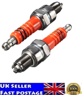 2x Motorrad Zündkerze A7TJC GY6 50-70-90-110-125cc Atv Moped Roller 3 Electrod