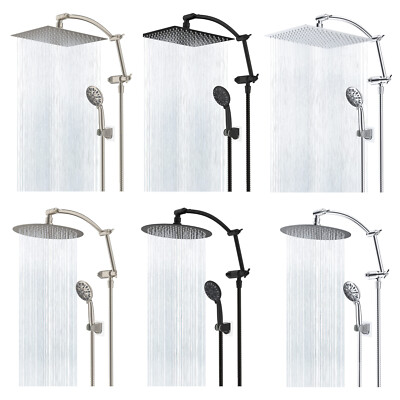 #ad #ad Hibbent Shower Head High Pressure Rain Shower Head Dual Showerhead Combo Spray $76.99
