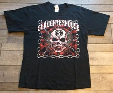 Slaughterhouse Nashville Haunted House  Black L Tee Slasher Halloween