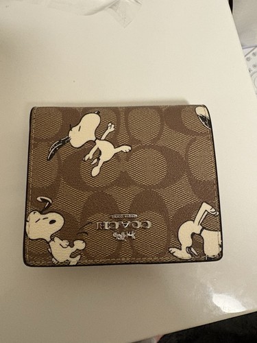 Coach x PEANUTS Snoopy Print Signature Snap Wallet Limited pattern C4591 FROM JP - Bild 6 von 19