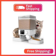 oneisall Automatic Cat Feeder for 2 Cats Pets, Timed Cat Food Dispenser