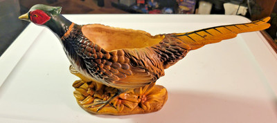 Vintage C-6311 Napcoware Pheasant Planter Ring Necked Bird Ceramic Vase 11  x 7''