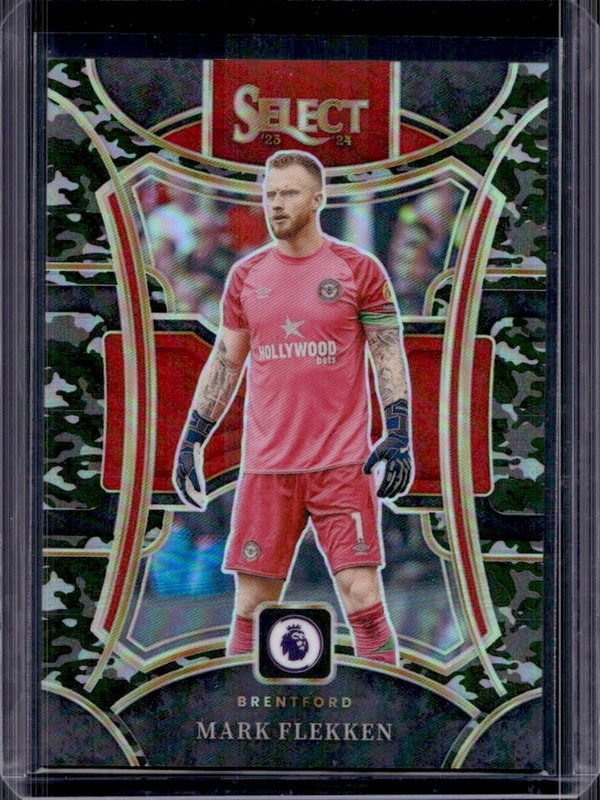 2023-24 Panini Select Premier League Mark Flekken Camo Prizm Mezzanine #/175