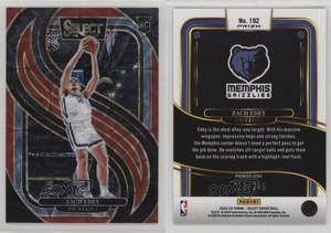 2024 Panini Select Premier Level Red Scope Prizm /249 Zach Edey #192 Rookie RC