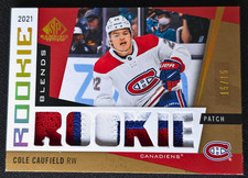 2021-22 SP Game Used Cole Caufield Rookie Blends PATCH /15 Montreal Canadiens