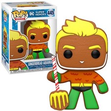 Funko POP! Nueva figura de vinilo navideña DC Comics Aquaman Gingerbread #445