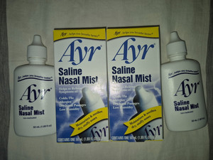Ayr SALINE NASAL MIST  1.69 FL. OZ. EACH, LOT OF 4 NEW BOTTLES
