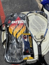 Ektelon More Attack S 1950 Triple Threat Power Scoop Racquetball Racket w/ Case