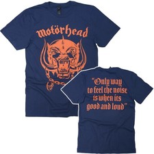 Image of Motorhead Warpig Double Sided Graphic T-Shirt Blue Unisex Rock Band Tee