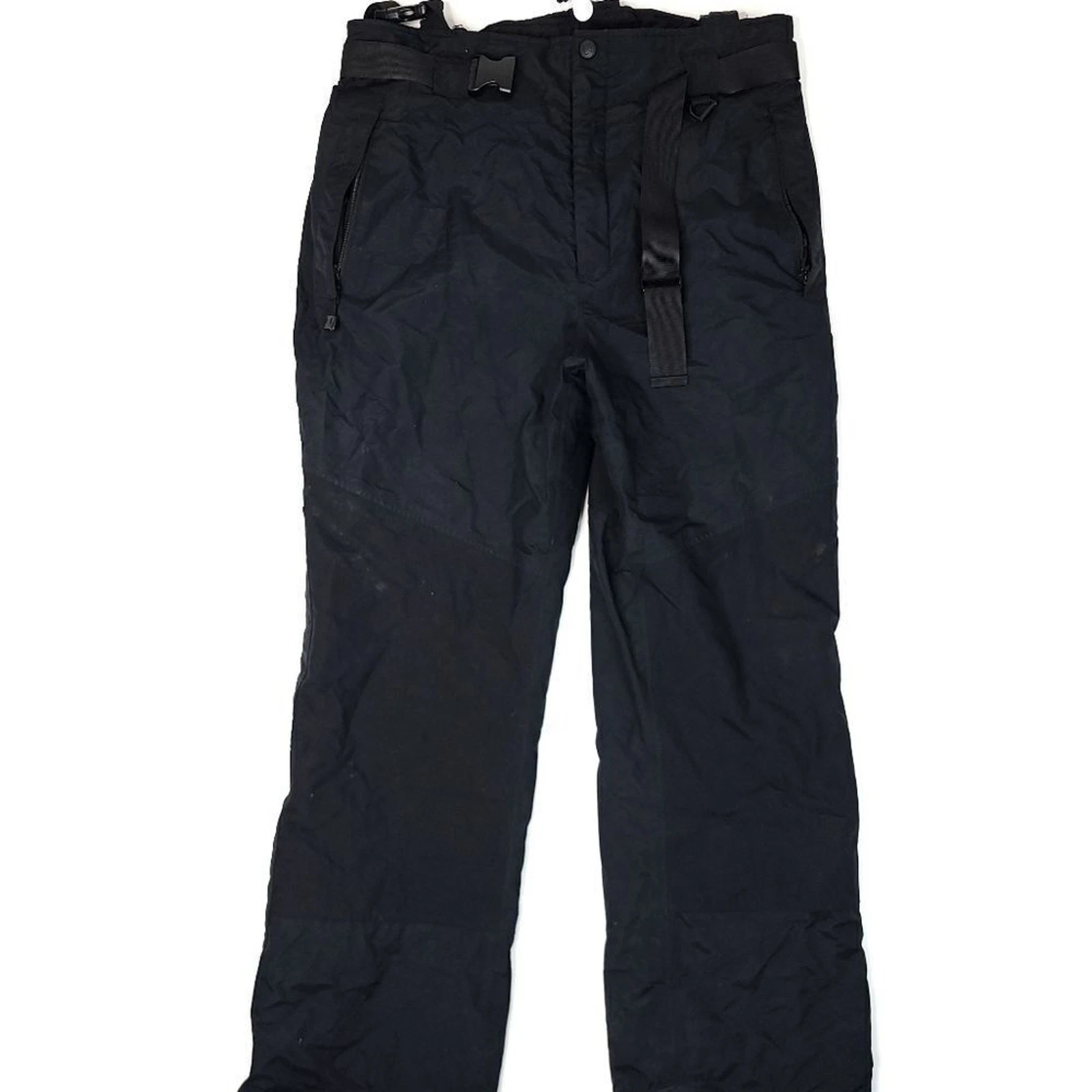 Cabelas Gore-T Black Snow Bibs Overalls Mens Large Tall Black Nylon Outdoors
