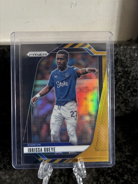2024-25 Panini Prizm PL Soccer IDRISSA GUEYE Black Gold 6/8 Everton