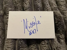 Qadry Ismail “Missile” Baltimore Ravens Signed 3x5 Index Card Football NFL NCAA