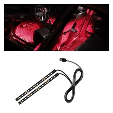 Universal Car LED Strip Light, USB Port Auto Interior Decorative USB, Red