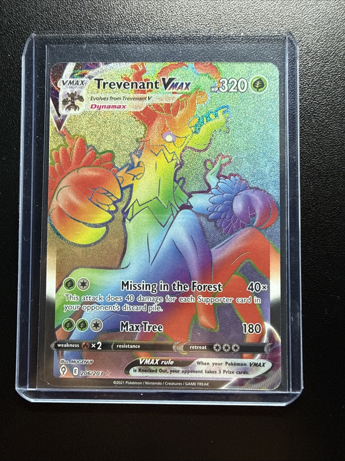 Trevenant VMAX 206/203 Evolving Skies Rare Rainbow NM #7