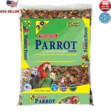 Premium Parrot Food Seeds Probiotics Vitamins Amino Acids Natural 8 lb. Bag New
