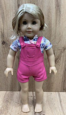 American Girl Truly Me #27 Blonde Hair Green Eyes Freckles 18'' Doll Hair Is Cut