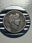 1909 US Barber SILVER Dime "Philadelphia" Mint! Extra Fine! Old US Coin!