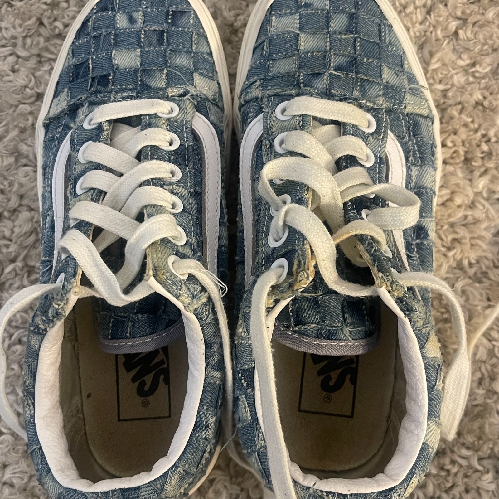 Vans Old Skool Platform Denim Patchwork Blue Whit… - image 7