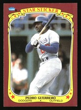 1986 Fleer Star Stickers #47 Pedro Guerrero