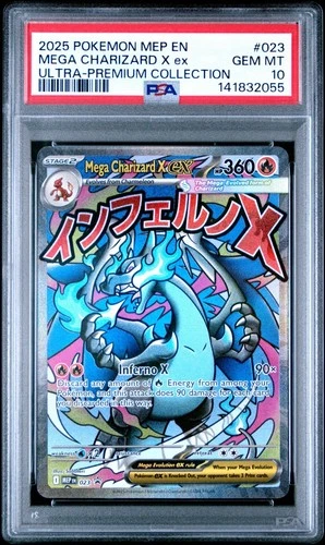 2025 Pokemon Ultra Premium Collection Mega Charizard X EX #023 PSA 10 GEM MINT