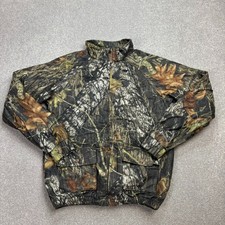 RealTree Jacket Kids X Large Brown Workwear Camo Hunting Lined Bomber Coat Youth