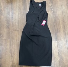 Vince Camuto Women's Black Criss-Cross Bodycon Laguna Dress Size 8