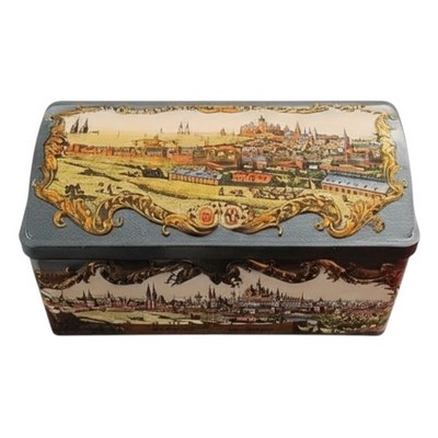 Vintage Lebkuchen-Schmidt Nurnberg Germany Panorama City Tin Collectible