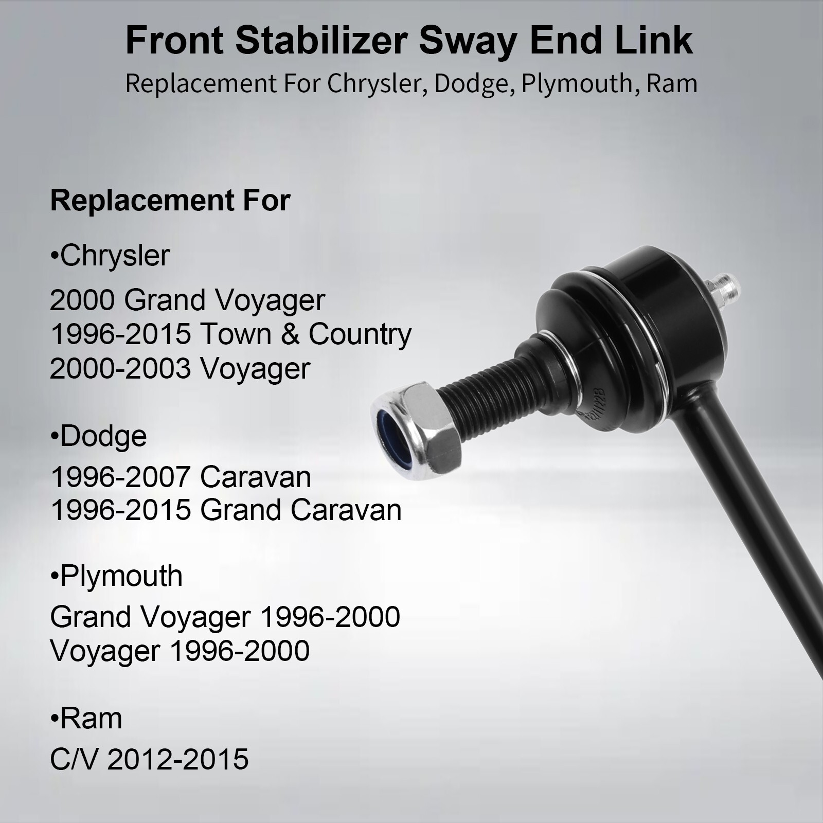 2PCS Front Sway Bar Link For 96-15 Dodge Grand Caravan Chrysler Town & Country