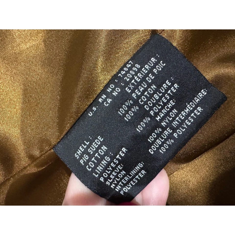 Casaco AM Studio acolchoado camurça celeiro tamanho grande - Imagem 3 de 4