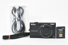 *Near Mint* Nikon COOLPIX S6100 Digital Camera Black 7x Zoom #4624